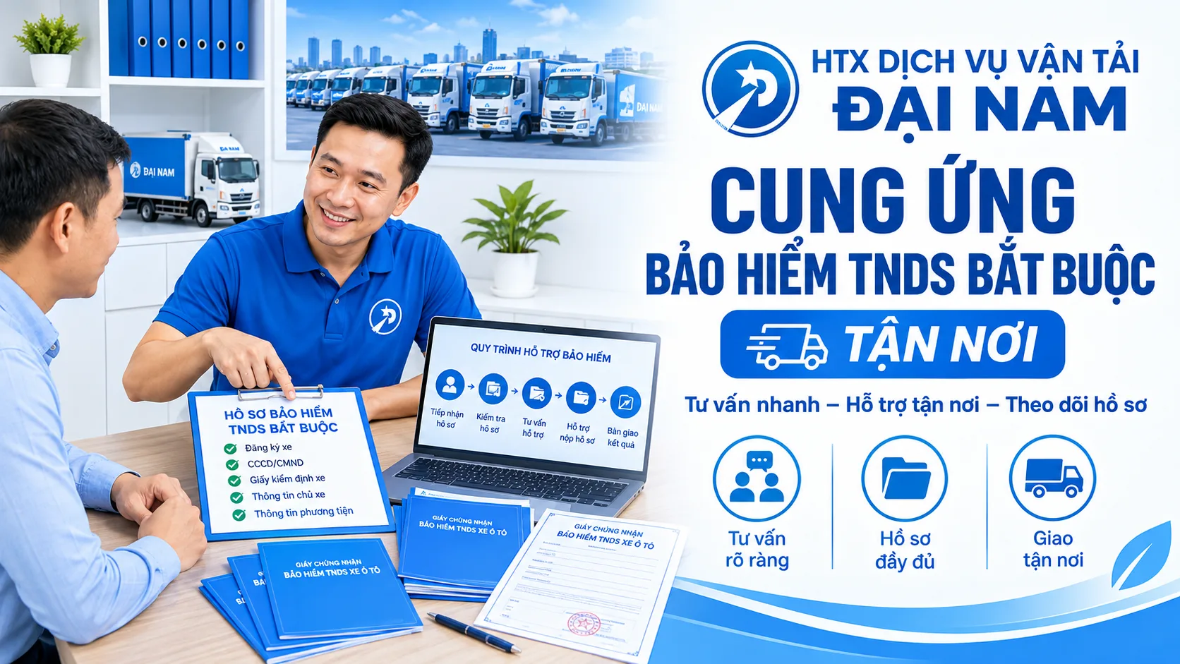 Dịch vụ Cung ứng Bảo hiểm TNDS Bắt buộc Tận nơi